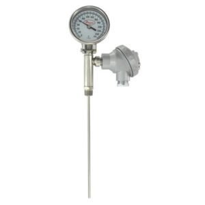 Dwyer Instruments BTO32551 Bimetal Thermometer with Transmitter Output, 0-250°F, 2.5" Stem