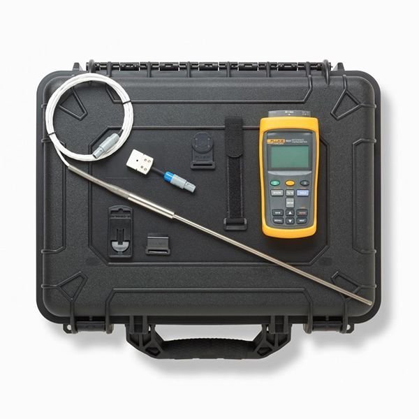 Fluke Calibration 1523-P2-156 Digital Thermometer with Lemo to TC Adapter