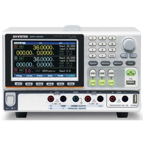 Instek GPP-3650 Triple Output DC Power Supply, 385W, GPIB