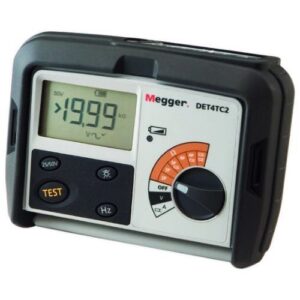 Megger DET4TC2 Ground Resistance Tester with Clamps, 4-Point, 200kΩ Range