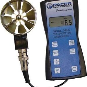 Miltronics DA420 Air Flow Meter with Temperature Sensor, ±1.0% Accuracy