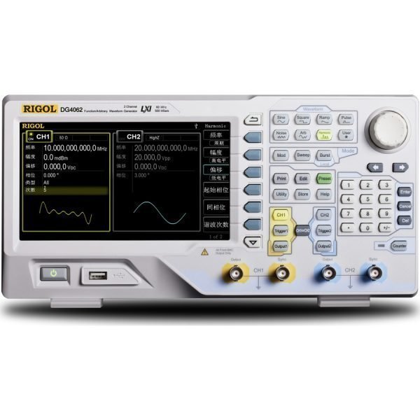 RIGOL DG4062 Arbitrary Waveform Generator, 60 MHz, 2 Channels, 500 MS/s