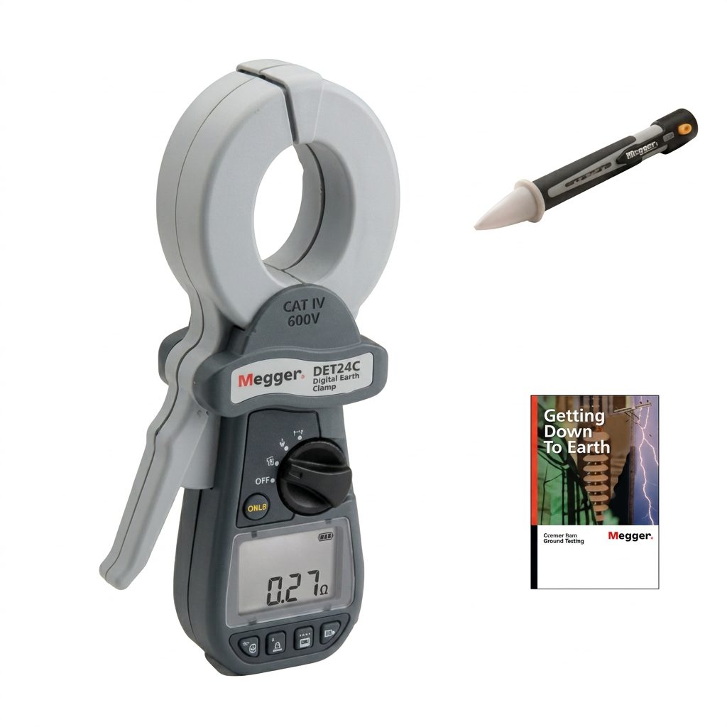 Megger DET24C-VIP Clamp-On Ground Resistance Tester, 0.05-1500 Ω